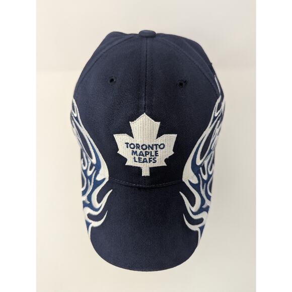 Vintage 90s NHL Toronto Maples Leafs Blue Flames ANNCO Hat - Picture 6 of 9